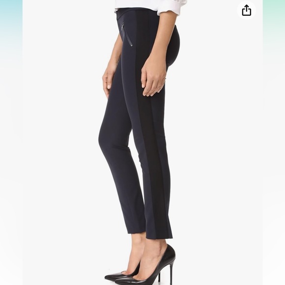 Rebecca Taylor Women's Ava Techy Pants in Navy size 0- stretchy pants - Picture 2 of 16